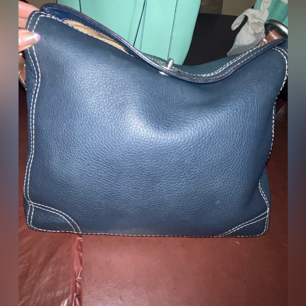 Coach Chelsea Navy Pebbled Leather Turnlock Hobo Bag Almost Vintage 2009 EUC Y2K - Picture 6 of 16